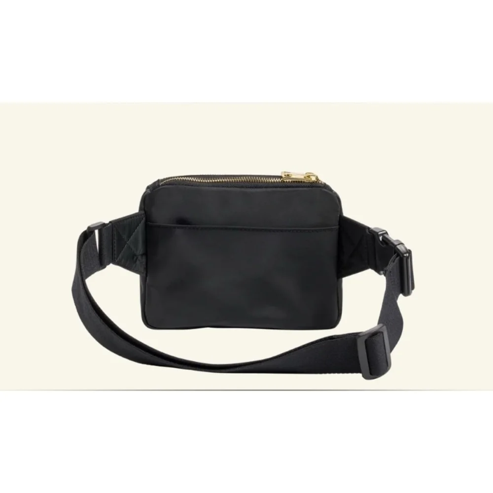 STATE Lorimer Mini Fanny Pack Black Gold Belt Bag NWT - Picture 2 of 4